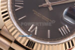 Day Date 128235 36mm RG KF 1:1 Best Edition Brown Roman Dial On President Bracelet A2836 (Gain Weight) - Image 5