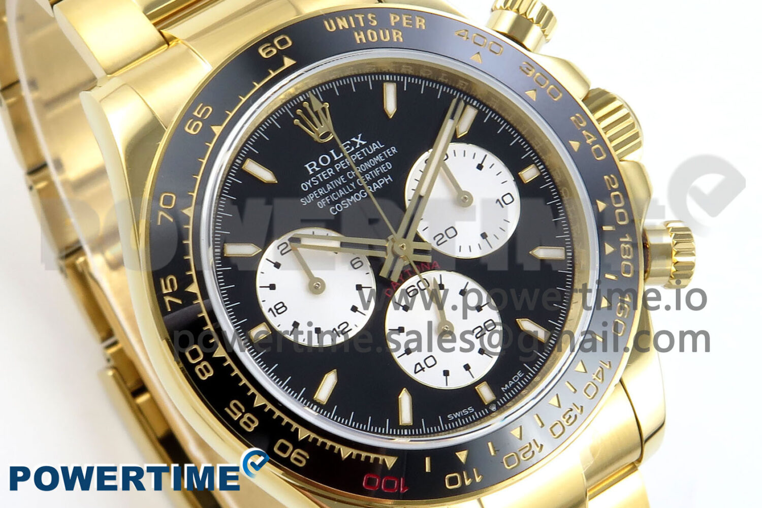 Daytona 126528 QF 1:1 Best Edition Black Dial Steel 904L on YG Bracelet V8 QF4132 - Image 2