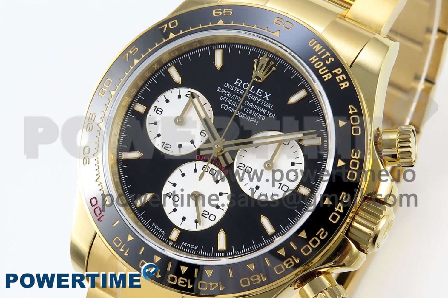 Daytona 126528 QF 1:1 Best Edition Black Dial Steel 904L on YG Bracelet V8 QF4132 - Image 3