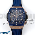 Spirit of Big Bang RG BBF 1:1 Best Edition Skeleton Dial on Blue Rubber Strap A7750