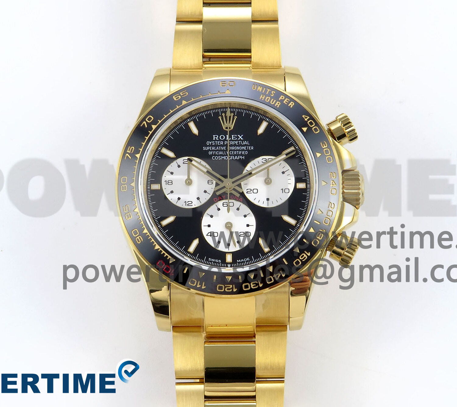 Daytona 126528 QF 1:1 Best Edition Black Dial Steel 904L on YG Bracelet V8 QF4132
