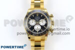 Daytona 126528 QF 1:1 Best Edition Black Dial Steel 904L on YG Bracelet V8 QF4132