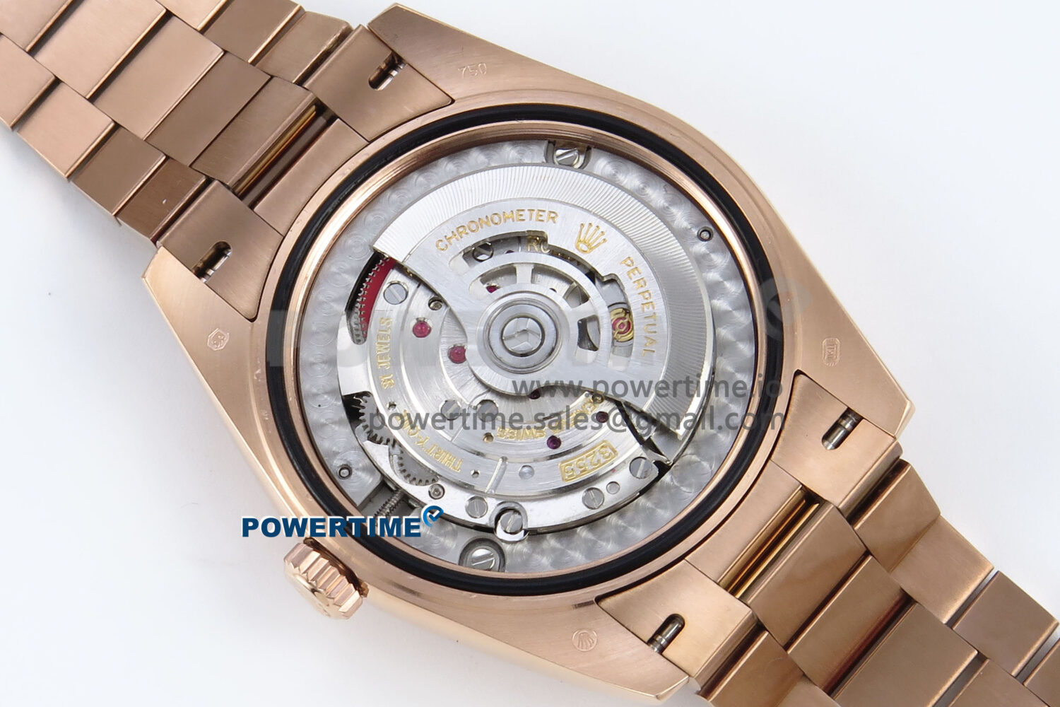 Day Date 128235 36mm RG KF 1:1 Best Edition Brown Roman Dial On President Bracelet A2836 (Gain Weight) - Image 9