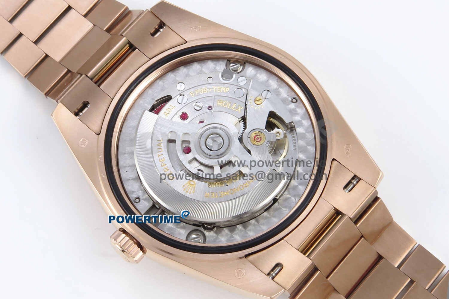 Day Date 128235 36mm RG KF 1:1 Best Edition Brown Roman Dial On President Bracelet A2836 (Gain Weight) - Image 10