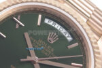 Day Date 128235 36mm RG KF 1:1 Best Edition Green Roman Dial On President Bracelet A2836 (Gain Weight) - Image 4