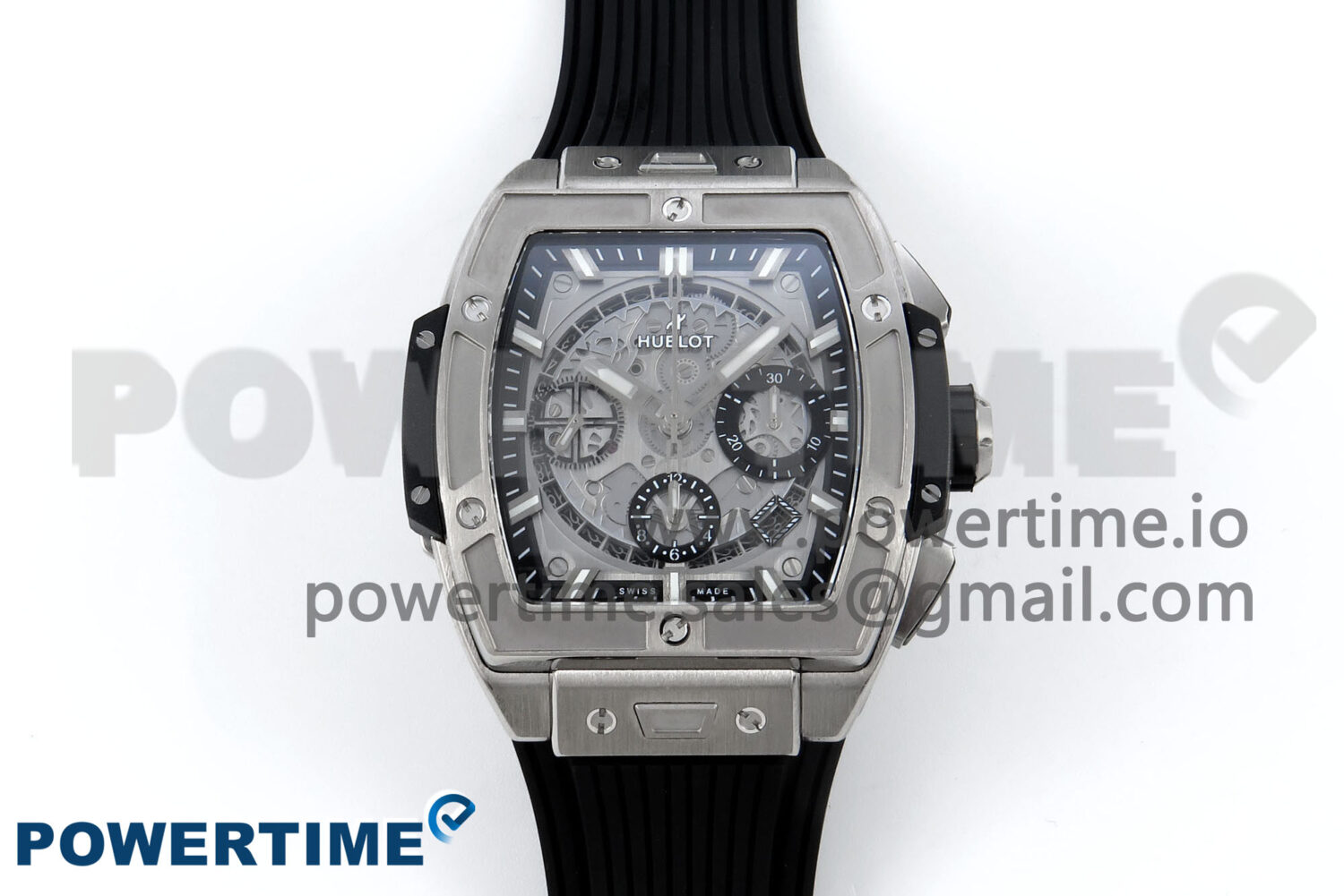 Spirit of Big Bang Titanium BBF 1:1 Best Edition Skeleton Dial on Black Rubber Strap A7750 - Image 1