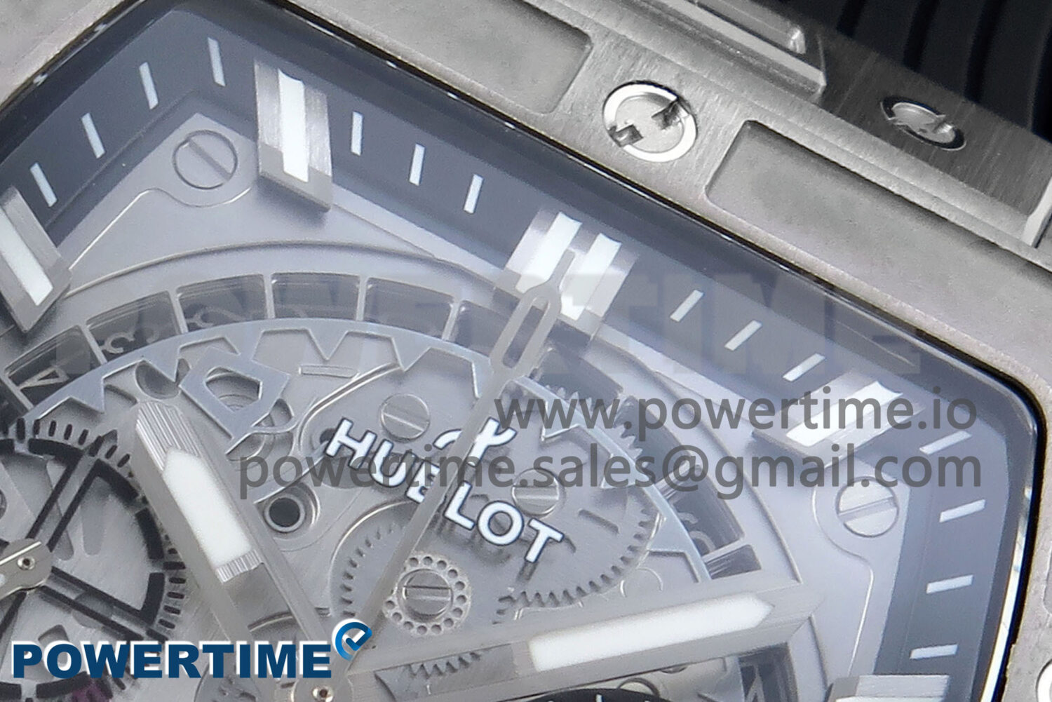 Spirit of Big Bang Titanium BBF 1:1 Best Edition Skeleton Dial on Black Rubber Strap A7750 - Image 4
