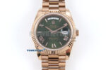 Day Date 128235 36mm RG KF 1:1 Best Edition Green Roman Dial On President Bracelet A2836 (Gain Weight)