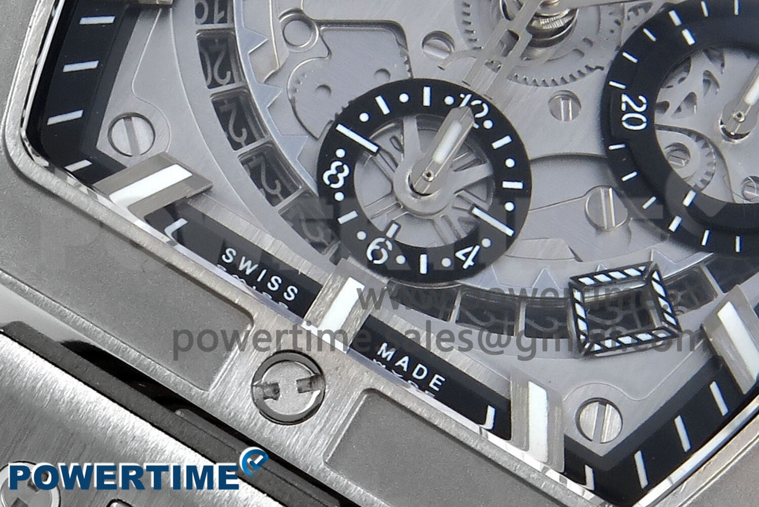 Spirit of Big Bang Titanium BBF 1:1 Best Edition Skeleton Dial on Black Rubber Strap A7750 - Image 5