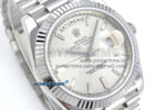 Day Date 128239 36mm SS KF 1:1 Best Edition Silver Crystal Dial On President Bracelet A2836 (Gain Weight) - Image 2