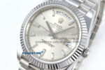Day Date 128239 36mm SS KF 1:1 Best Edition Silver Crystal Dial On President Bracelet A2836 (Gain Weight) - Image 3