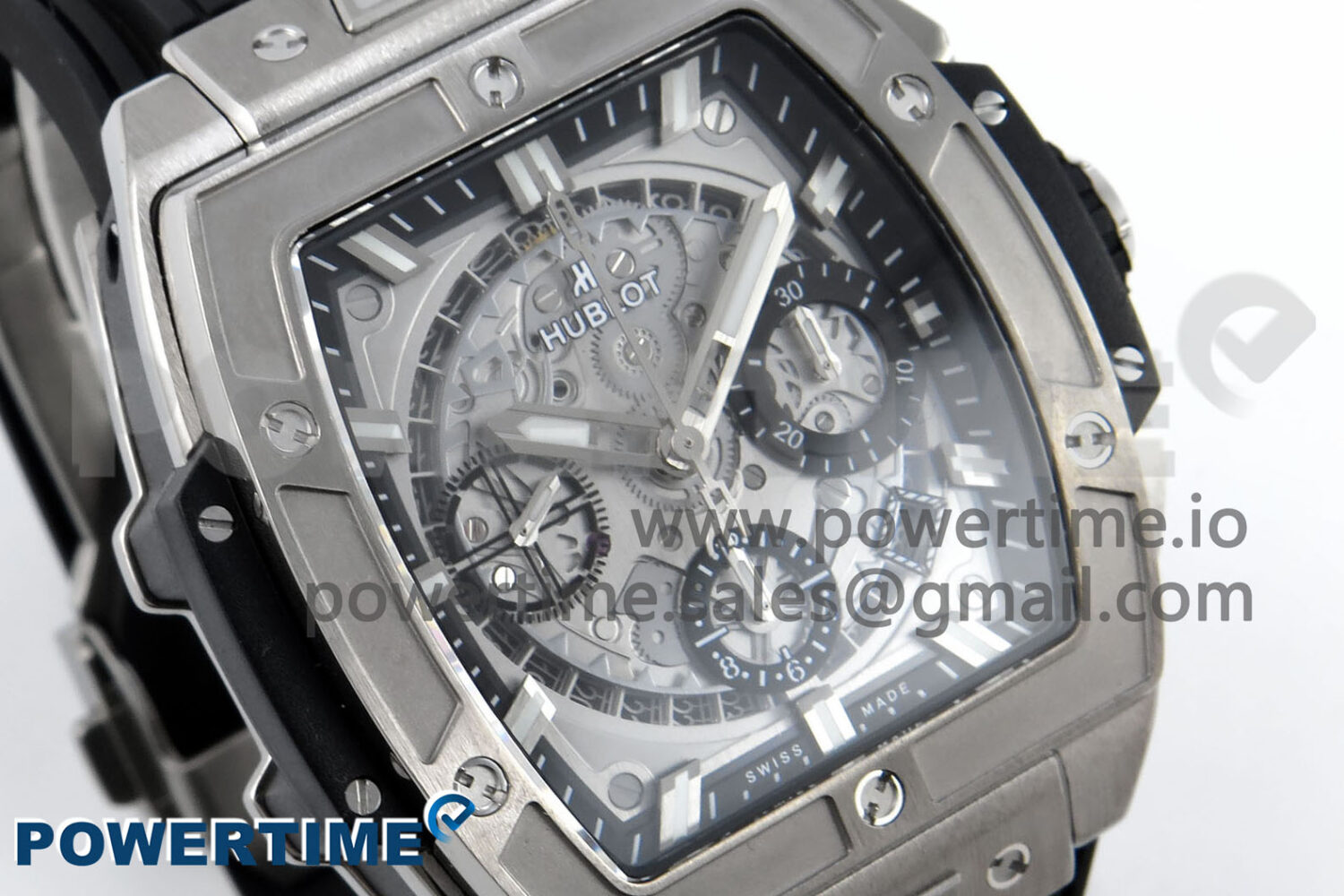 Spirit of Big Bang Titanium BBF 1:1 Best Edition Skeleton Dial on Black Rubber Strap A7750 - Image 2