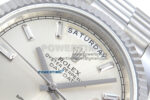 Day Date 128239 36mm SS KF 1:1 Best Edition Silver Crystal Dial On President Bracelet A2836 (Gain Weight) - Image 4