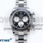 Daytona 126529 QF 1:1 Best Edition Black Dial Steel 904L on SS Bracelet V8 QF4132