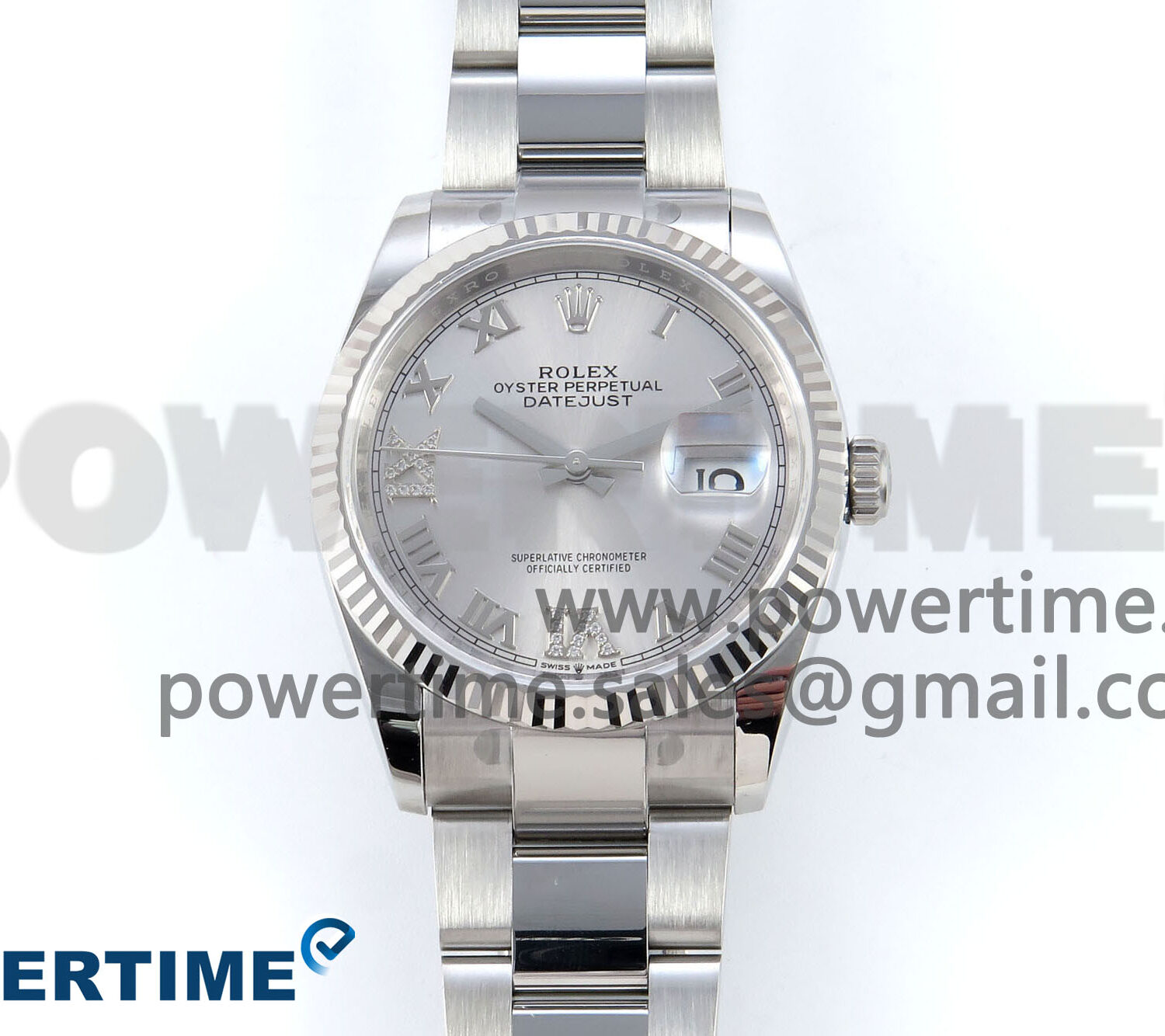 DateJust 36 126234 EWEF 1:1 Best Edition Silver Roman Diamonds Dial on Oyster Bracelet A3235