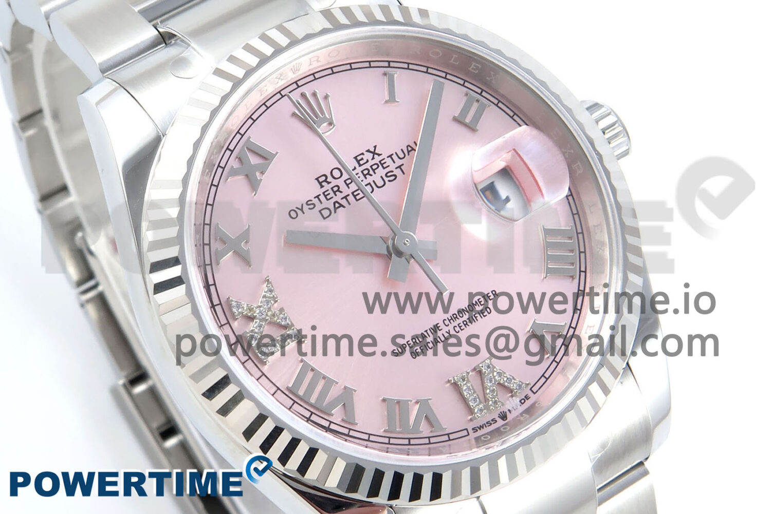 DateJust 36 126234 EWEF 1:1 Best Edition Pink Roman Diamonds Dial on Oyster Bracelet A3235 - Image 2