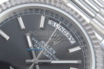 Day Date 128239 36mm SS KF 1:1 Best Edition Gray Dial Stick Marker On President Bracelet A2836 (Gain Weight) - Image 4