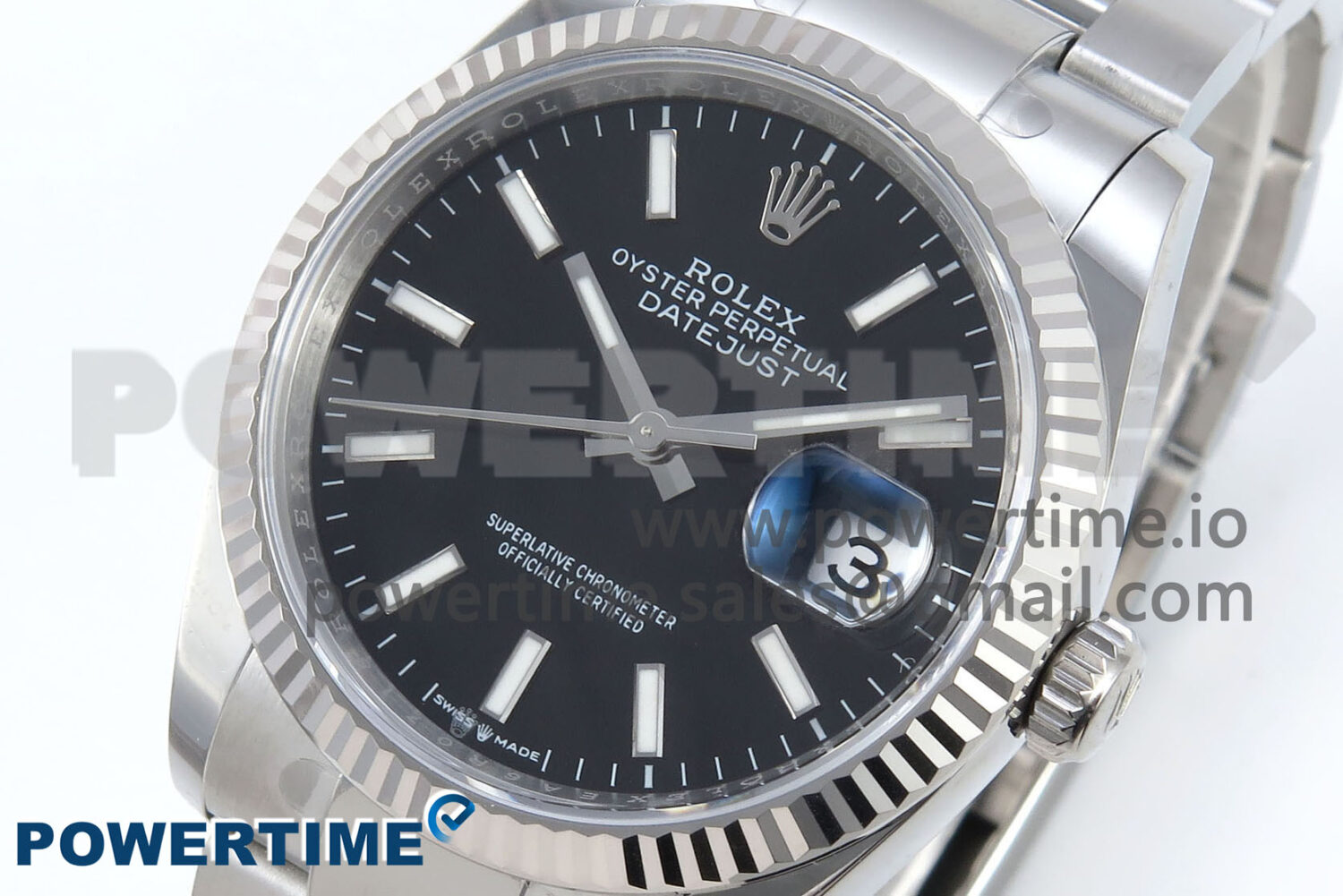 DateJust 36 126234 EWEF 1:1 Best Edition Black Stick Diamonds Dial on Oyster Bracelet A3235 - Image 3