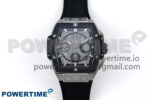 Spirit of Big Bang Titanium BBF 1:1 Best Edition Black Ceramic Bezel Skeleton Dial on Black Rubber Strap A7750