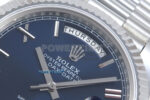 Day Date 128239 36mm SS KF 1:1 Best Edition Blue Roman Dial On President Bracelet A2836 (Gain Weight) - Image 4