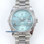 Day Date 128239 36mm SS KF 1:1 Best Edition Tiffany Blue Roman Dial On President Bracelet A2836 (Gain Weight)