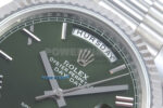 Day Date 128239 36mm SS KF 1:1 Best Edition Green Roman Dial On President Bracelet A2836 (Gain Weight) - Image 4