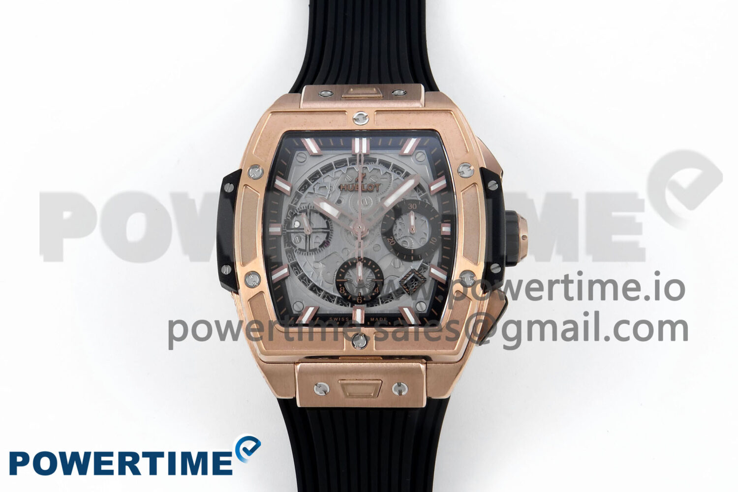Spirit of Big Bang RG BBF 1:1 Best Edition Black Ceramic Bezel Skeleton Dial on Black Rubber Strap A7750 - Image 1
