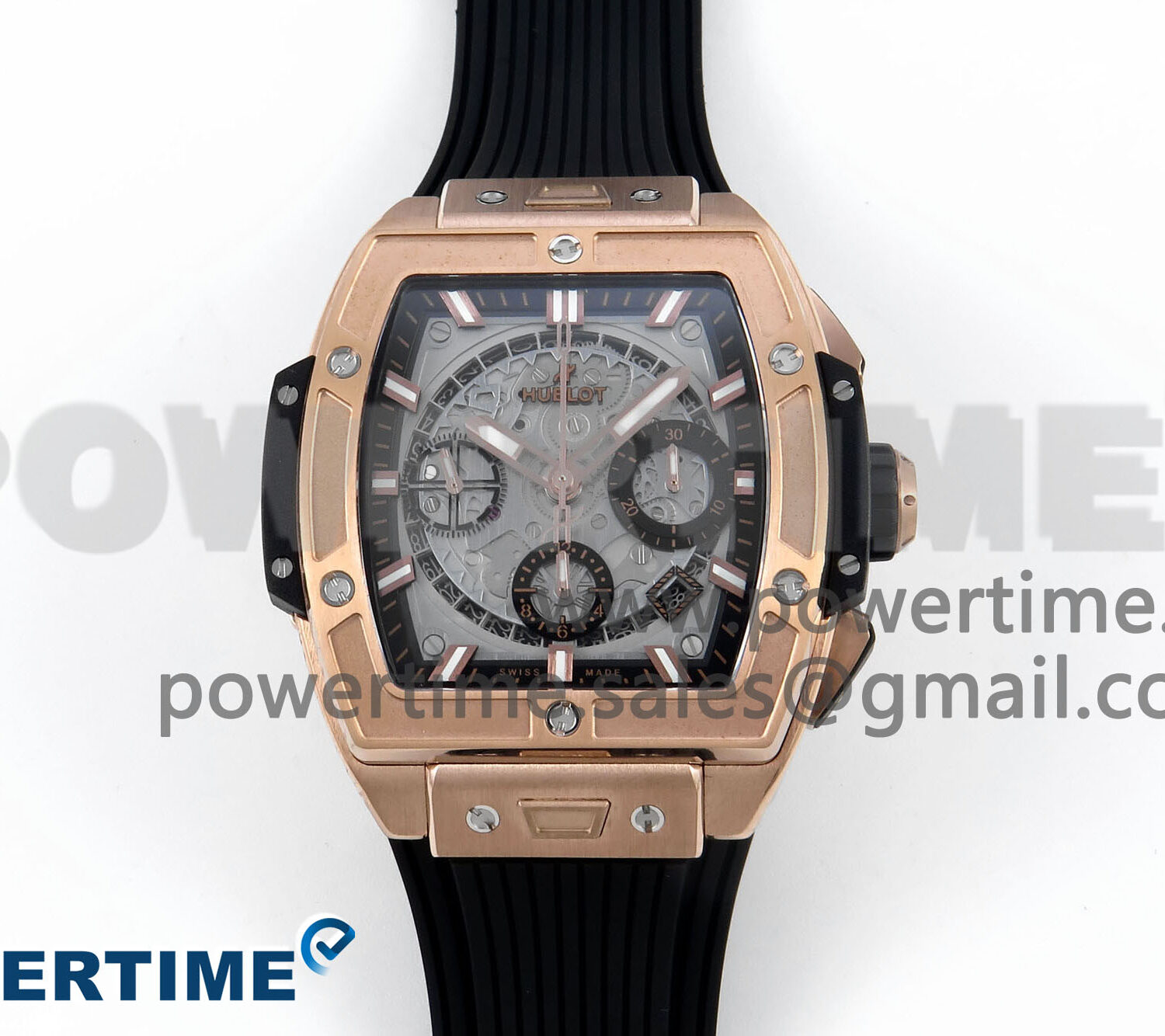 Spirit of Big Bang RG BBF 1:1 Best Edition Black Ceramic Bezel Skeleton Dial on Black Rubber Strap A7750
