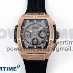 Spirit of Big Bang RG BBF 1:1 Best Edition Black Ceramic Bezel Skeleton Dial on Black Rubber Strap A7750