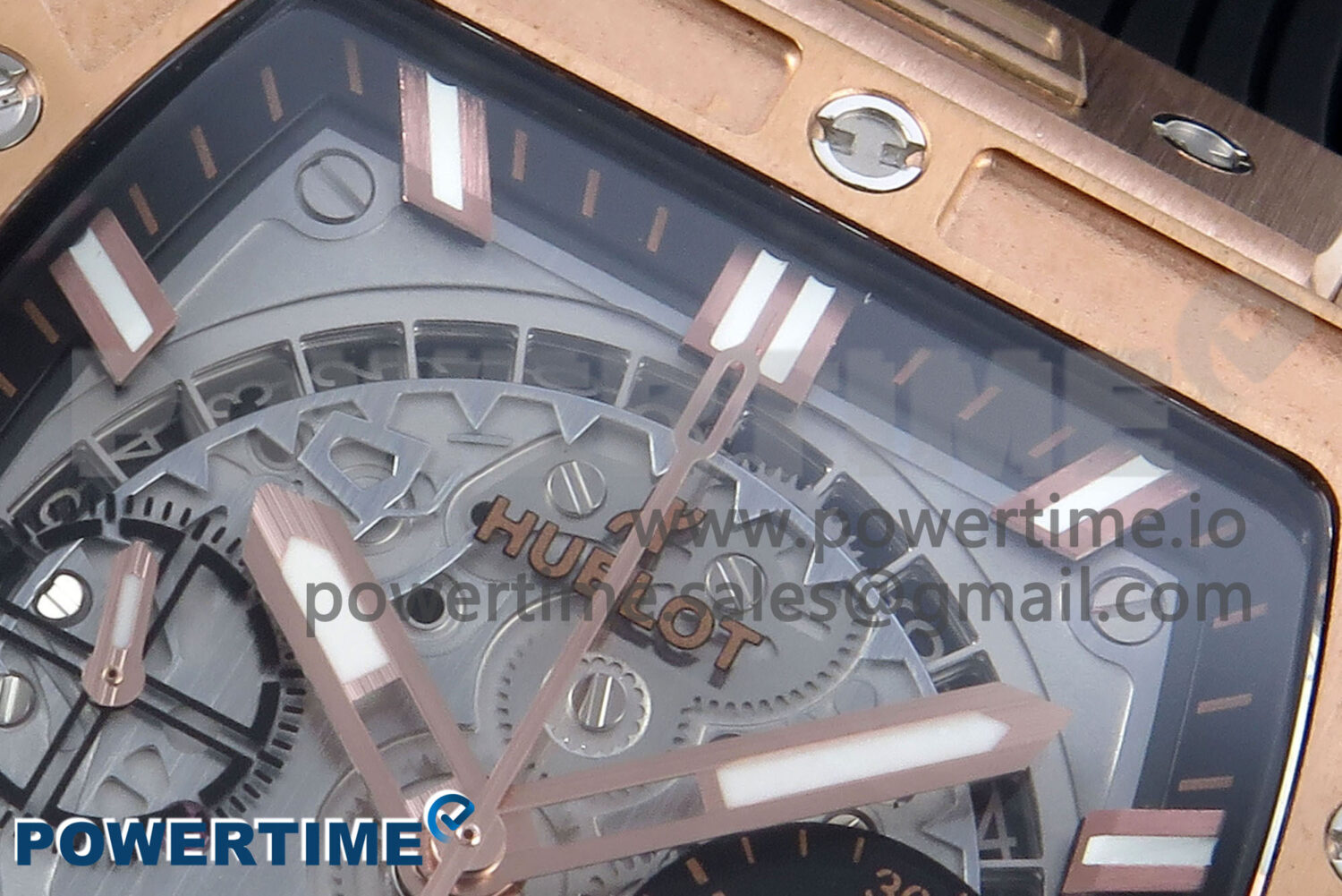 Spirit of Big Bang RG BBF 1:1 Best Edition Black Ceramic Bezel Skeleton Dial on Black Rubber Strap A7750 - Image 4