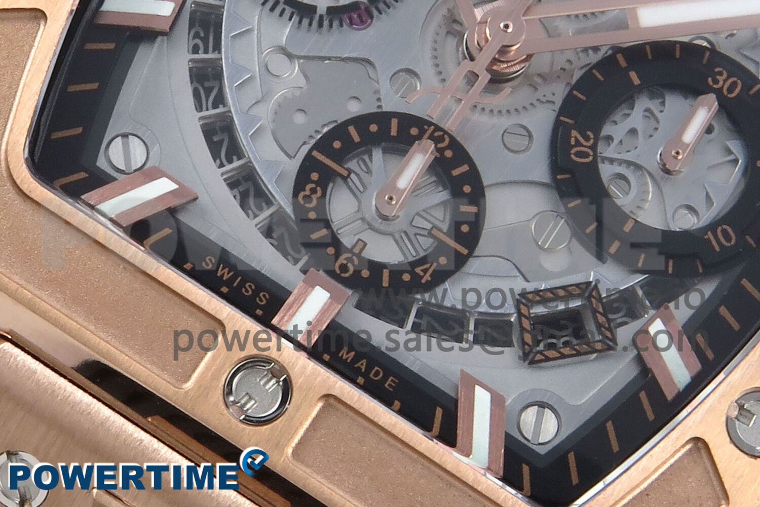 Spirit of Big Bang RG BBF 1:1 Best Edition Black Ceramic Bezel Skeleton Dial on Black Rubber Strap A7750 - Image 5