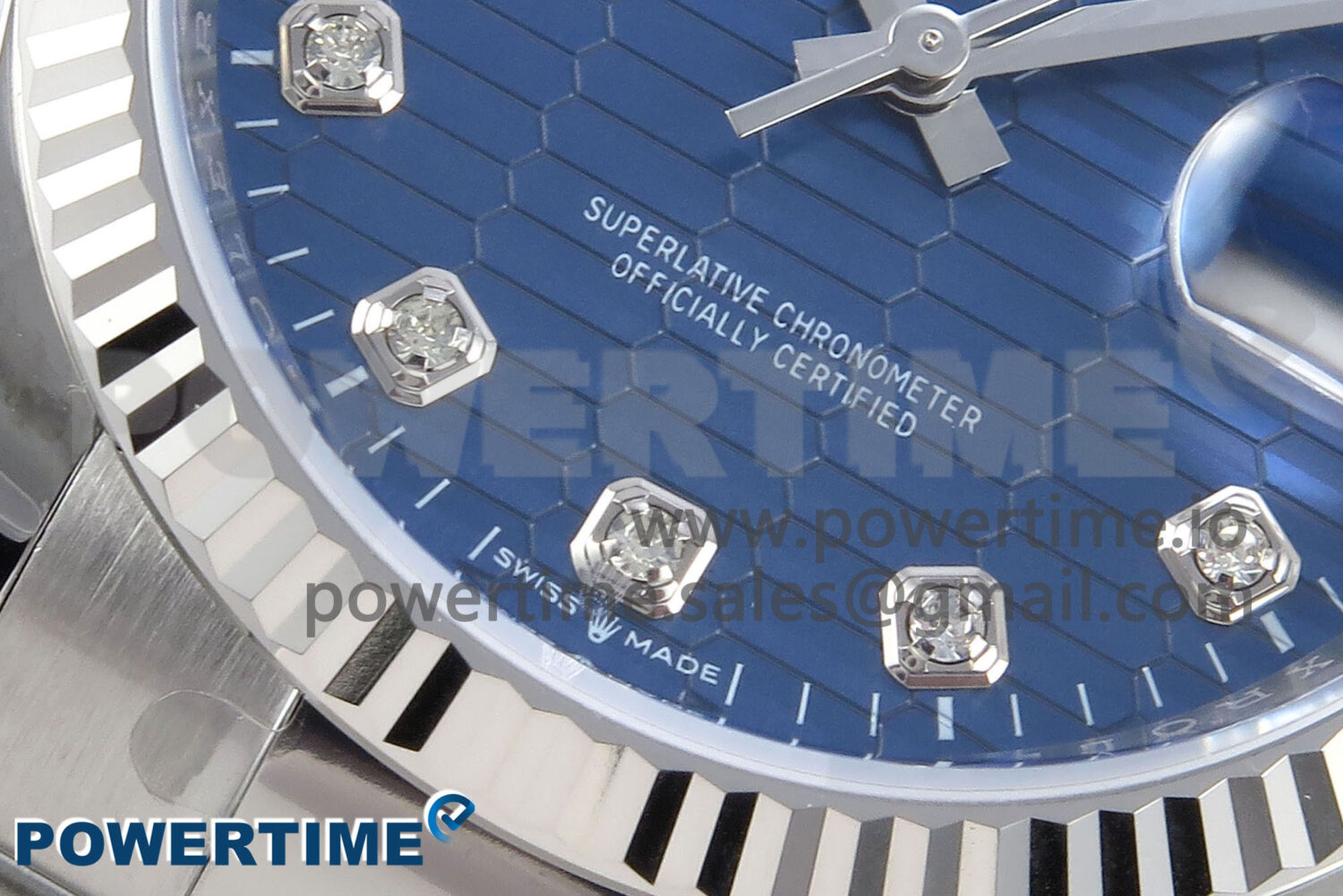 DateJust 36 126234 EWEF 1:1 Best Edition Blue Textured Diamonds Dial on Oyster Bracelet A3235 - Image 5