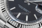 Day Date 128239 36mm SS KF 1:1 Best Edition Black Dial Stick Marker On President Bracelet A2836 (Gain Weight) - Image 5
