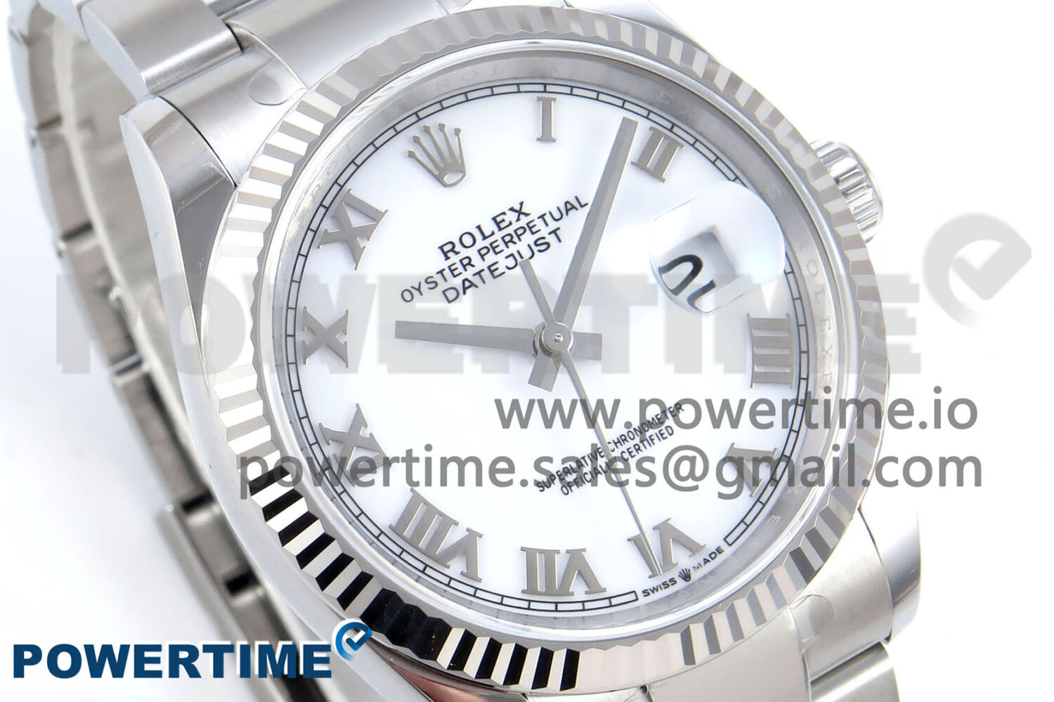 DateJust 36 126234 EWEF 1:1 Best Edition White Roman Dial on SS Jubilee Bracelet A3235 - Image 2