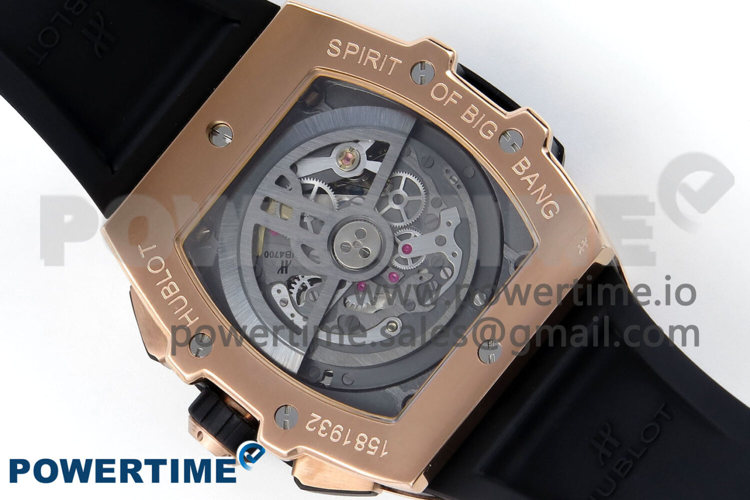 Spirit of Big Bang RG BBF 1:1 Best Edition Black Ceramic Bezel Skeleton Dial on Black Rubber Strap A7750 - Image 9