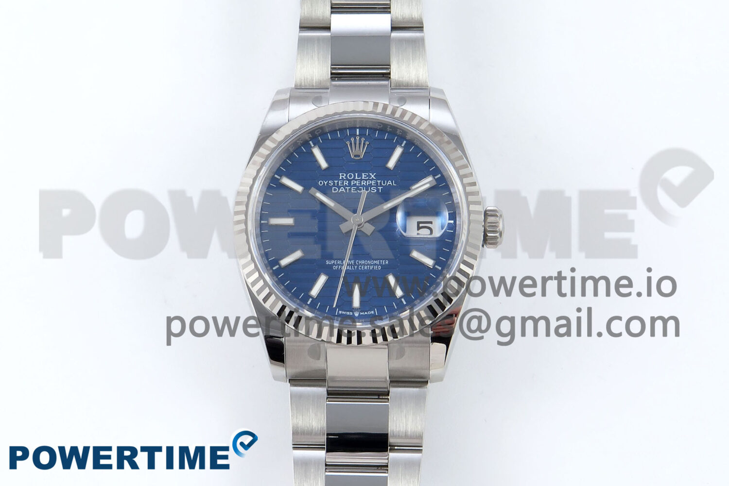 DateJust 36 126234 EWEF 1:1 Best Edition Blue Textured Stick Dial on Oyster Bracelet A3235 - Image 1