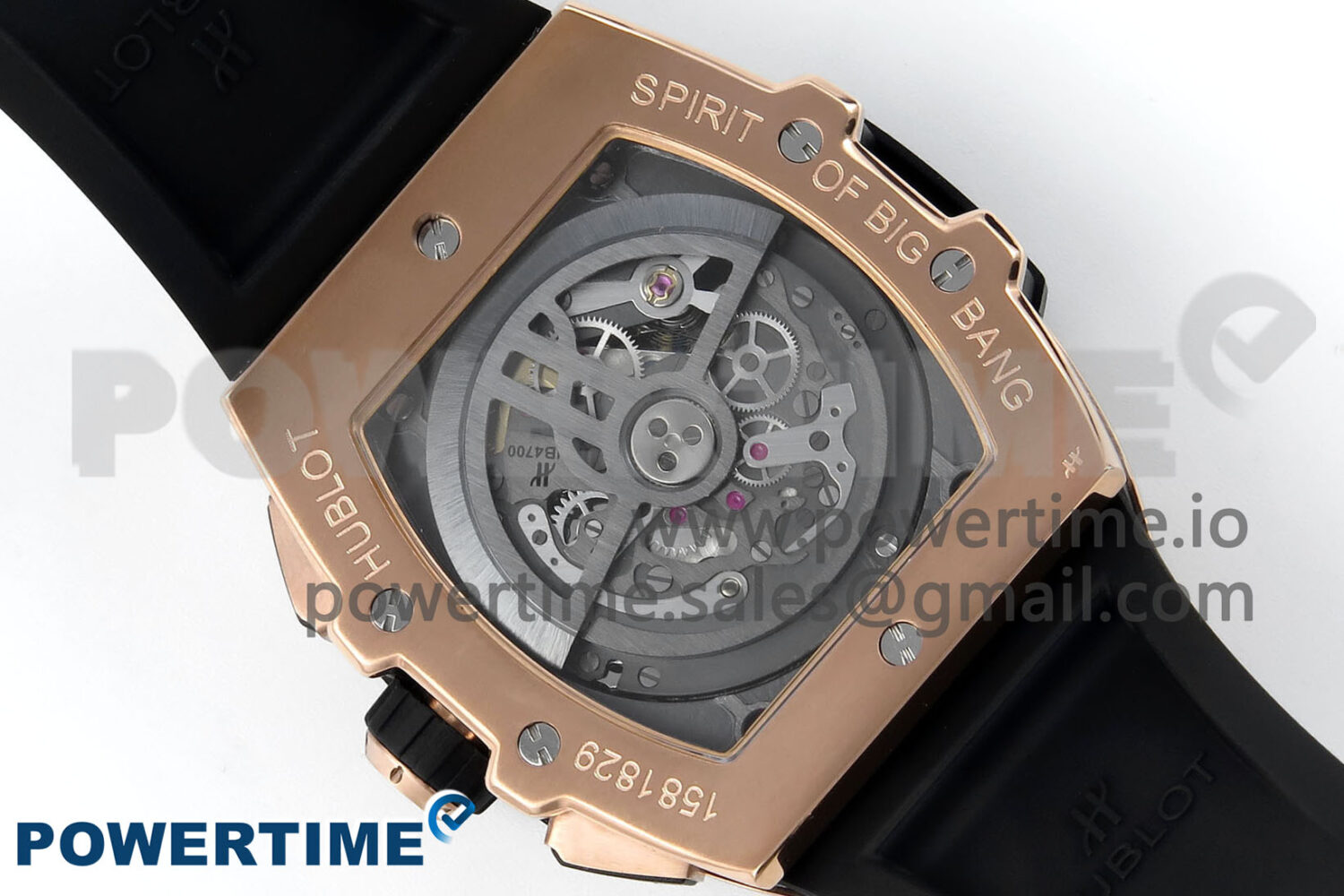Spirit of Big Bang RG BBF 1:1 Best Edition RG Ceramic Bezel Skeleton Dial on Black Rubber Strap A7750 - Image 6