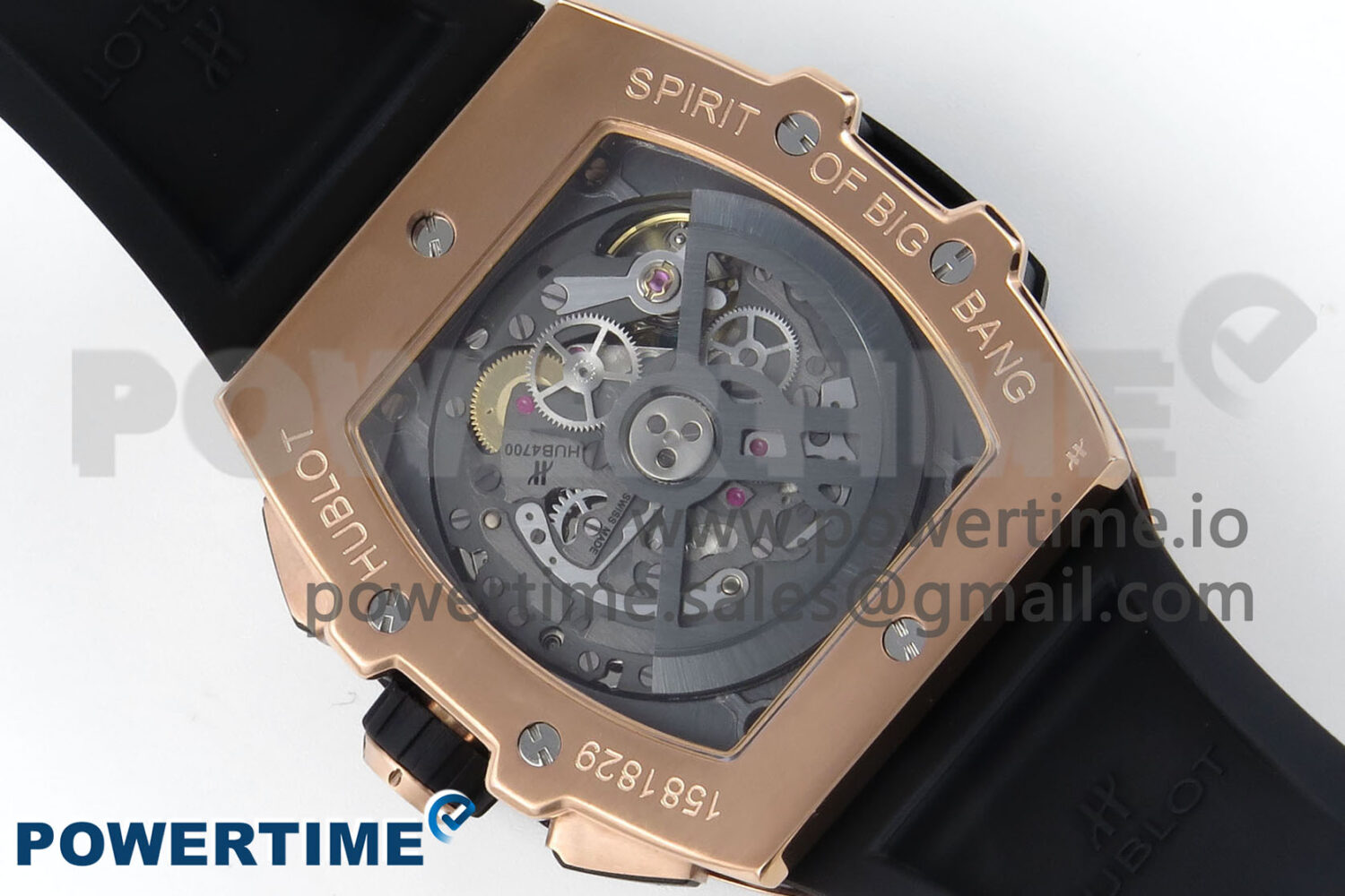 Spirit of Big Bang RG BBF 1:1 Best Edition RG Ceramic Bezel Skeleton Dial on Black Rubber Strap A7750 - Image 7