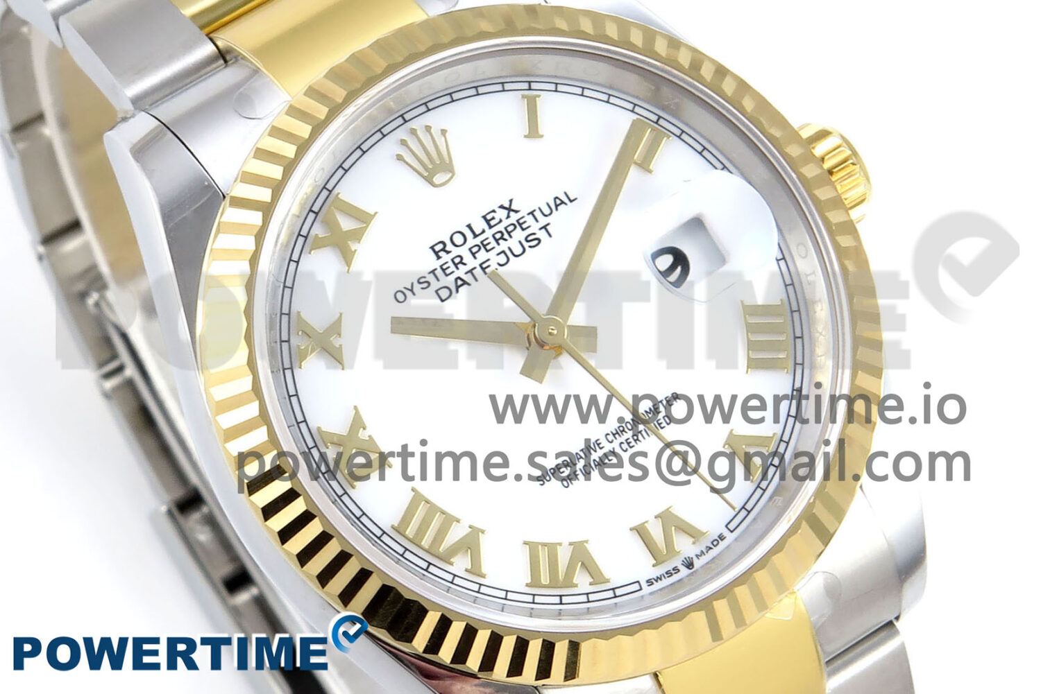 DateJust 36 126233 EWEF 1:1 Best Edition White Roman Dial on SS/YG Oyster Bracelet A3235 - Image 2
