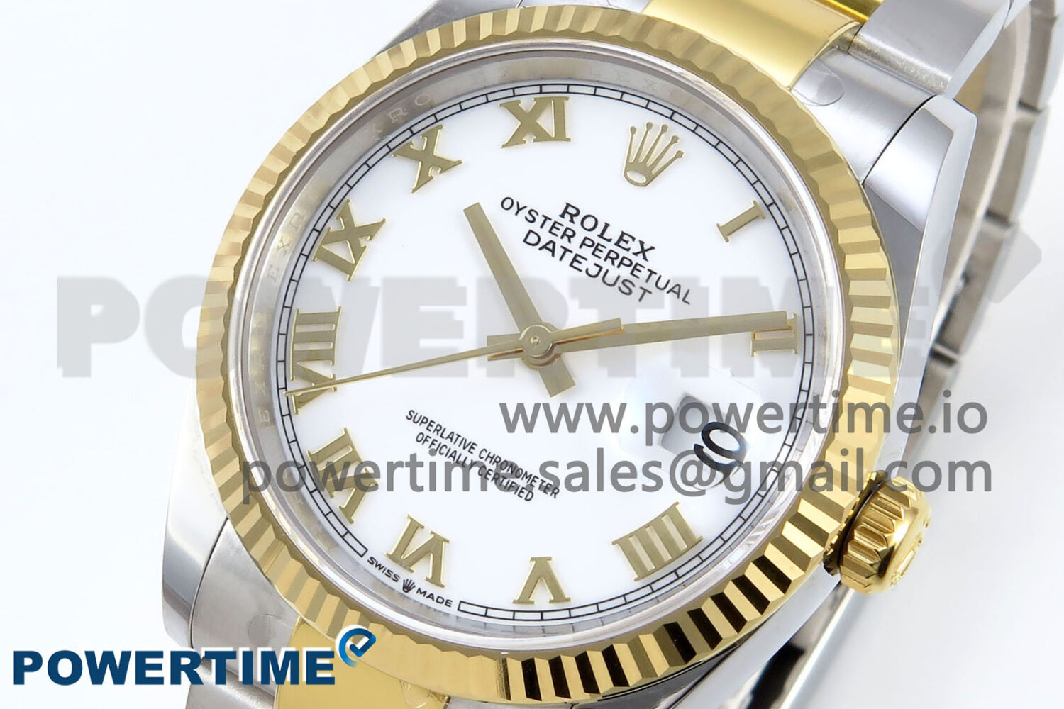 DateJust 36 126233 EWEF 1:1 Best Edition White Roman Dial on SS/YG Oyster Bracelet A3235 - Image 3