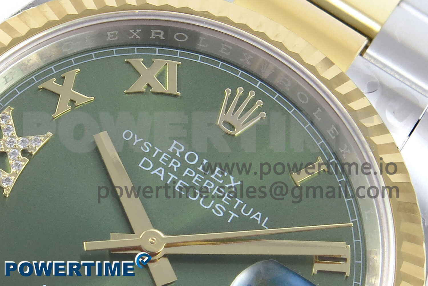 DateJust 36 126233 EWEF 1:1 Best Edition Green Roman Diamonds Dial on SS/YG Oyster Bracelet A3235 - Image 4