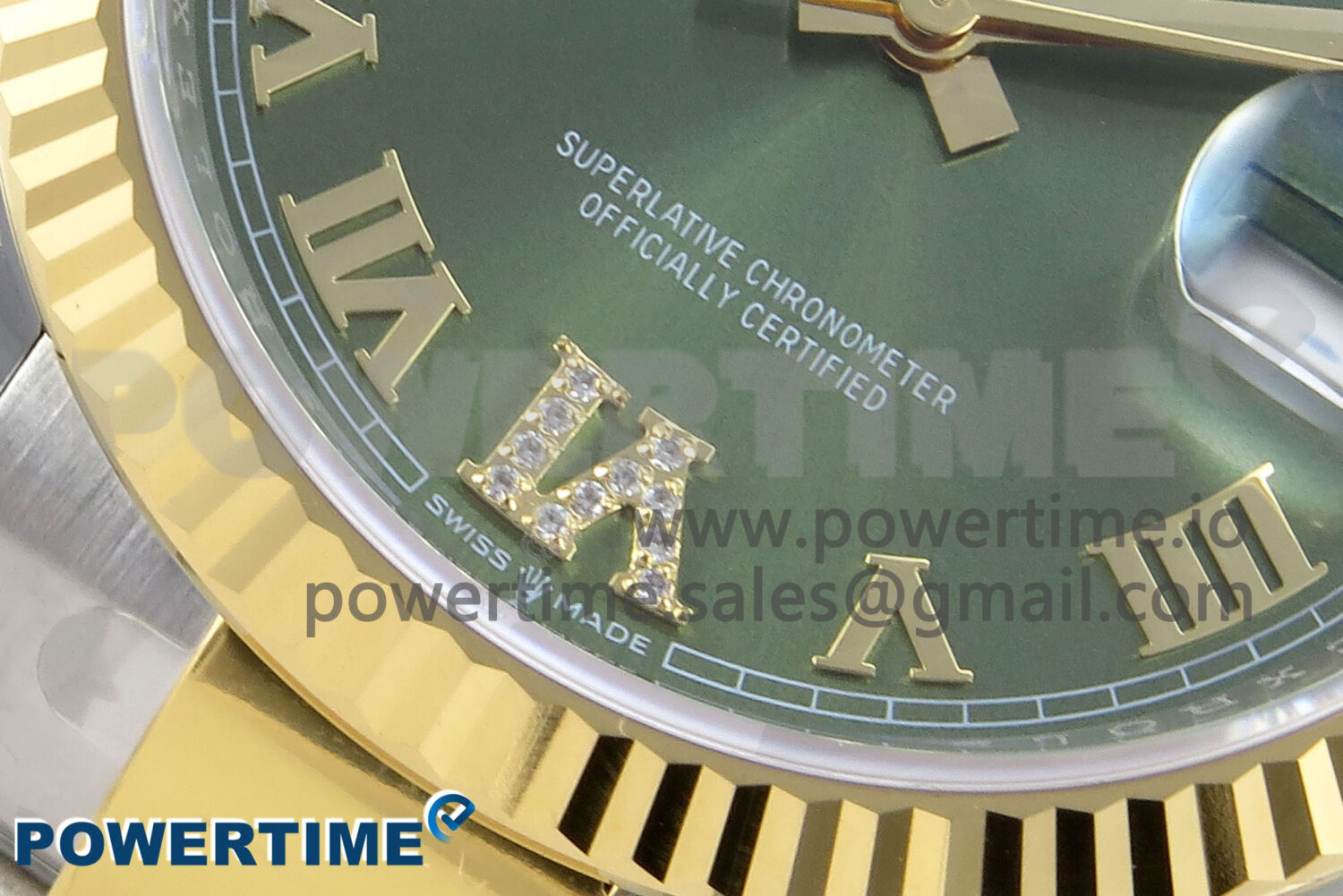 DateJust 36 126233 EWEF 1:1 Best Edition Green Roman Diamonds Dial on SS/YG Oyster Bracelet A3235 - Image 5