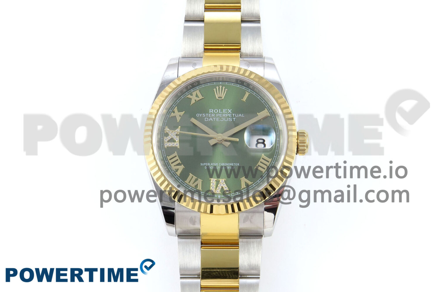 DateJust 36 126233 EWEF 1:1 Best Edition Green Roman Diamonds Dial on SS/YG Oyster Bracelet A3235 - Image 1