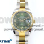 DateJust 36 126233 EWEF 1:1 Best Edition Green Roman Diamonds Dial on SS/YG Oyster Bracelet A3235