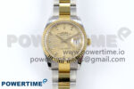 DateJust 36 126233 EWEF 1:1 Best Edition YG Textured Diamonds Dial on SS/YG Oyster Bracelet A3235