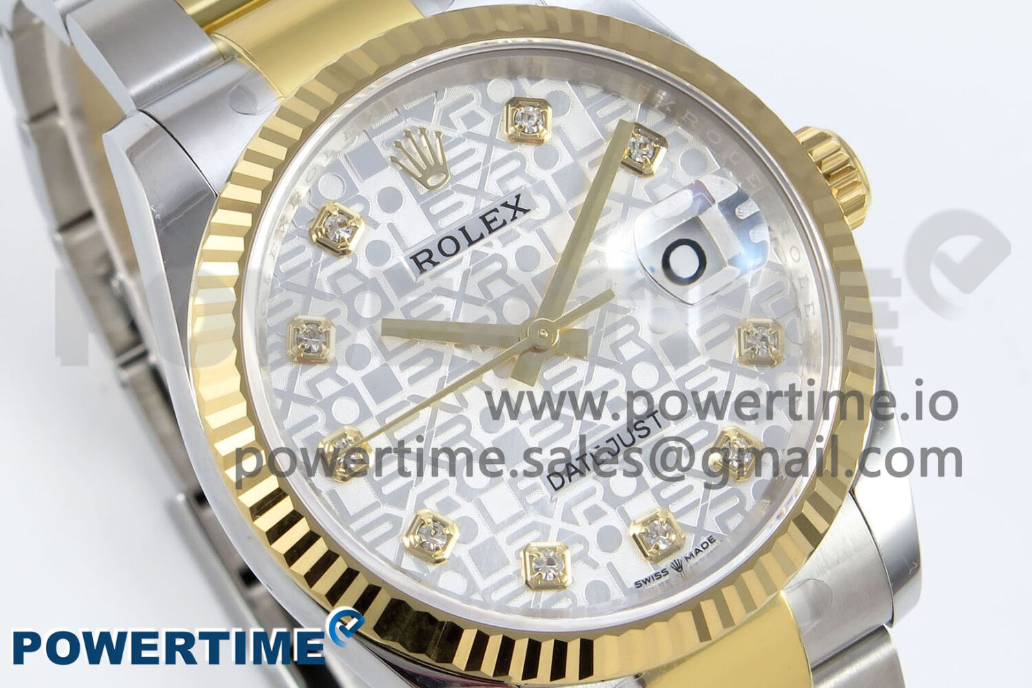 DateJust 36 126233 EWEF 1:1 Best Edition White Pattern Diamonds Dial on SS/YG Oyster Bracelet A3235 - Image 2