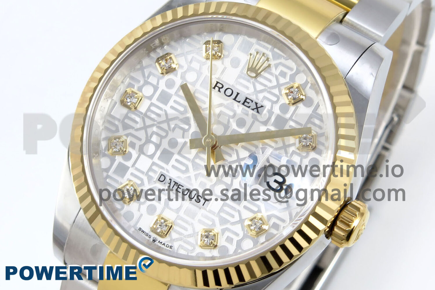 DateJust 36 126233 EWEF 1:1 Best Edition White Pattern Diamonds Dial on SS/YG Oyster Bracelet A3235 - Image 3