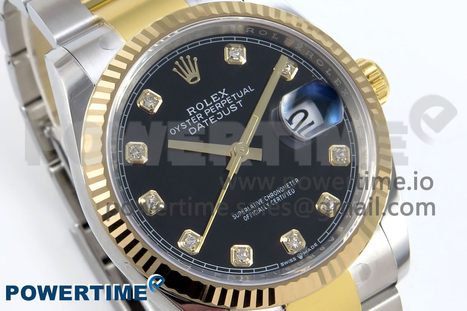 DateJust 36 126233 EWEF 1:1 Best Edition Black Diamonds Dial on SS/YG Oyster Bracelet A3235 - Image 2