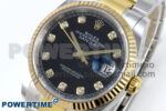 DateJust 36 126233 EWEF 1:1 Best Edition Black Diamonds Dial on SS/YG Oyster Bracelet A3235 - Image 3