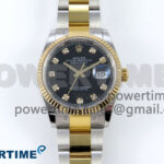 DateJust 36 126233 EWEF 1:1 Best Edition Black Diamonds Dial on SS/YG Oyster Bracelet A3235